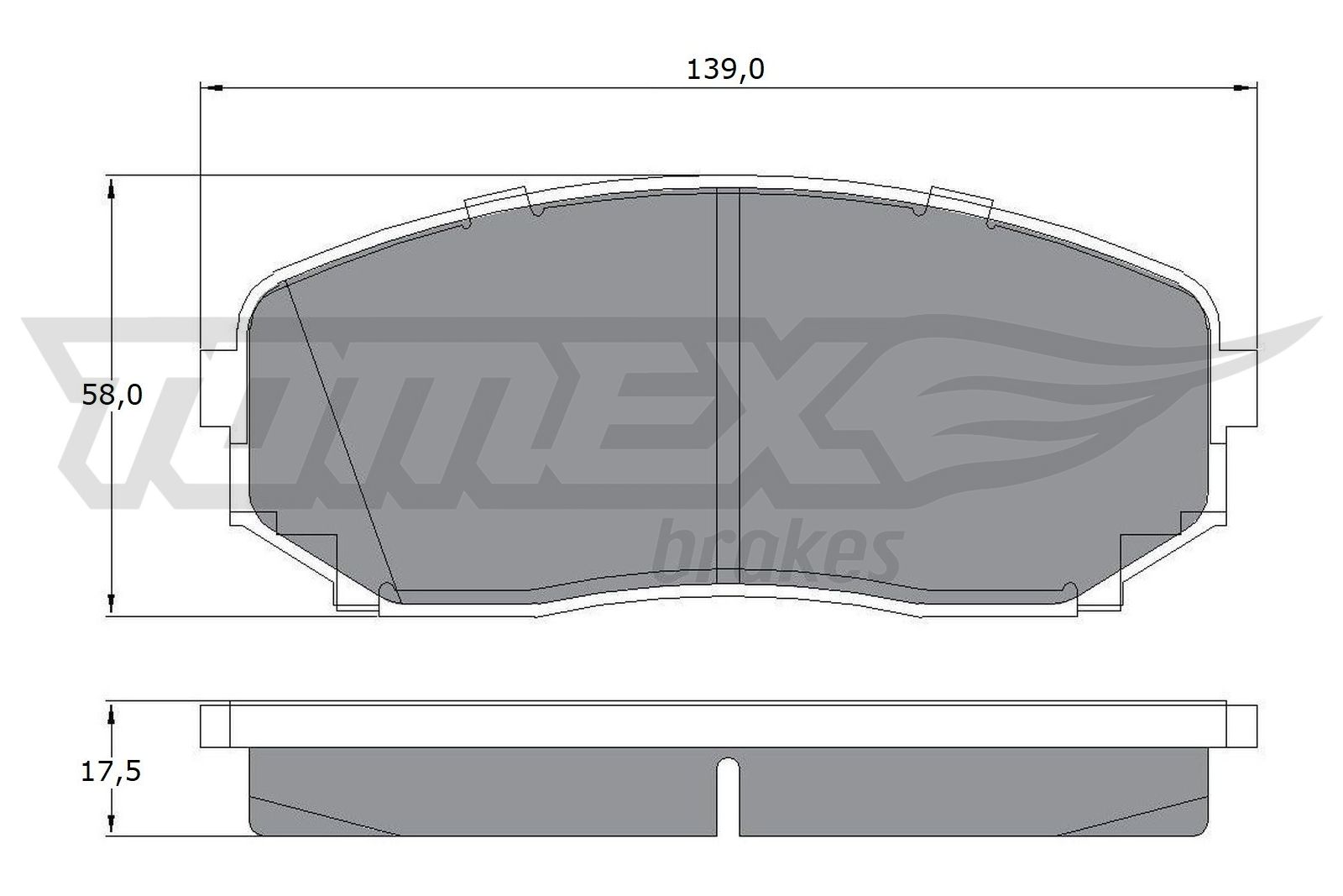 Sada brzdových platničiek kotúčovej brzdy TOMEX Brakes